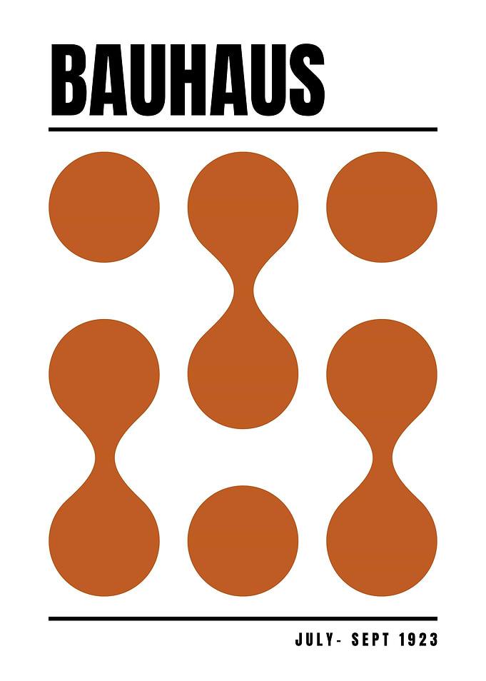Bauhaus Geometric Poster
