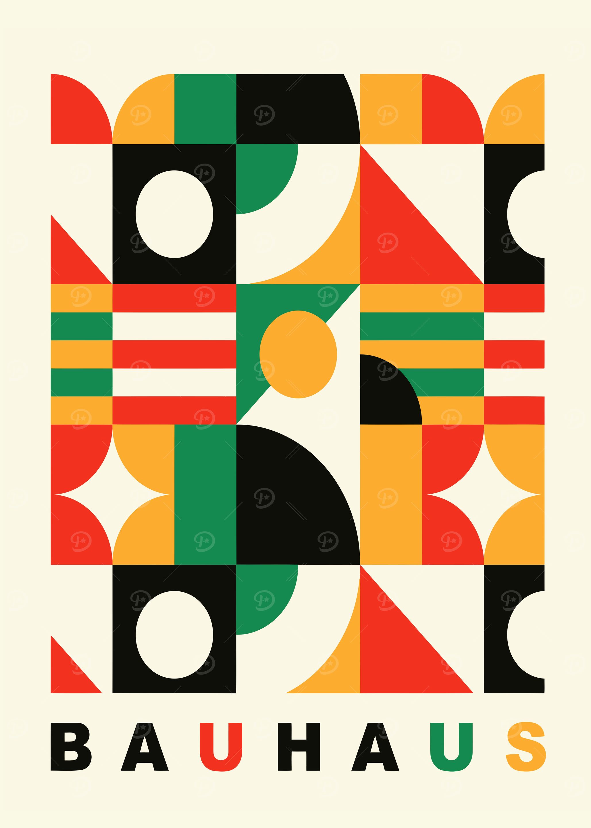 Bauhaus Geometric Art Print