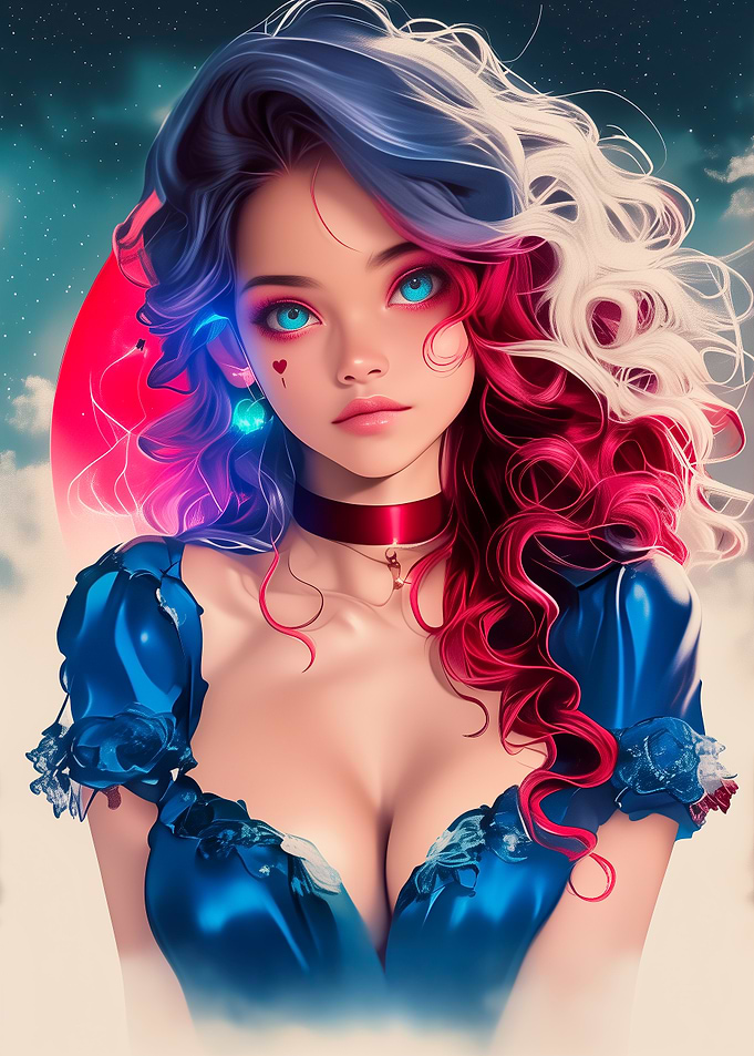 Blue-Eyed Anime Girl