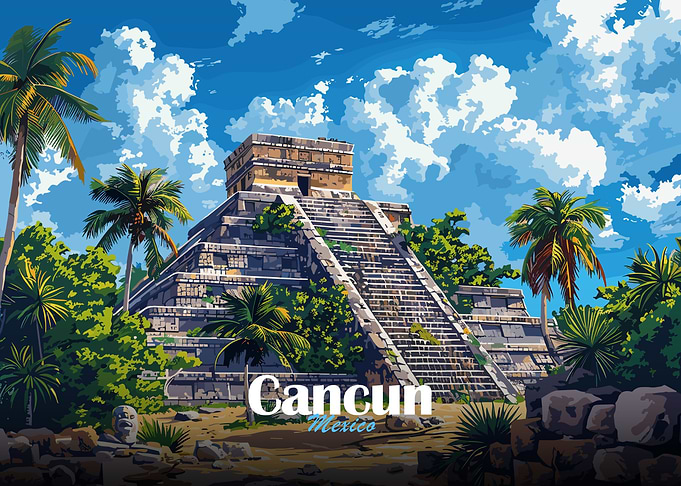 Cancun Mayan Pyramid