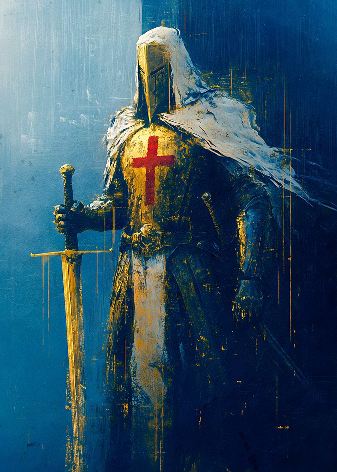 Templar Knight Painting