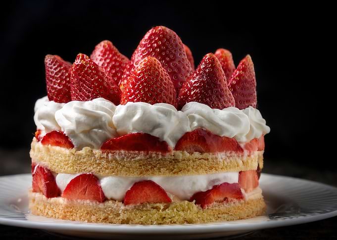 Strawberry Cake with Whipped Cream