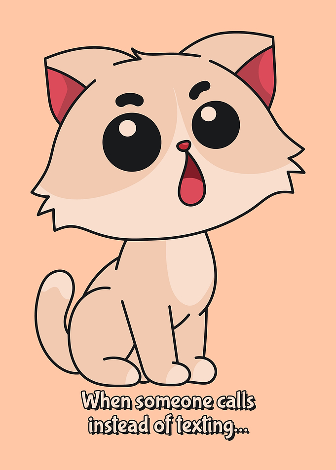 Shocked Cat Meme, Texting Over Calls