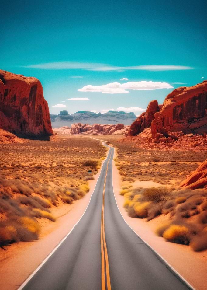 Desert Road Landscape