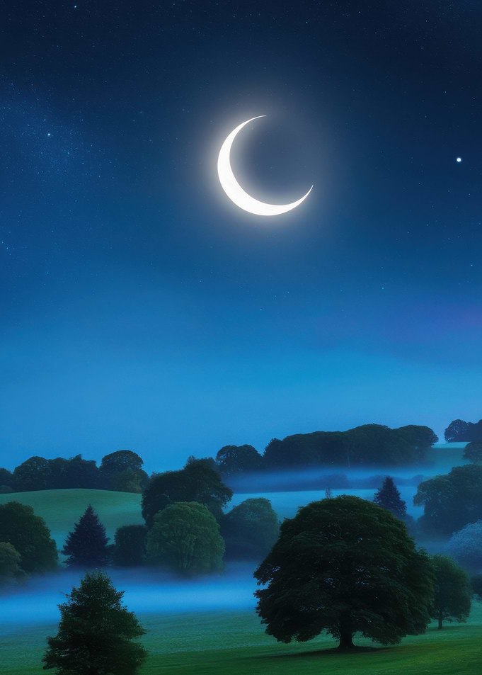 Crescent Moon Night