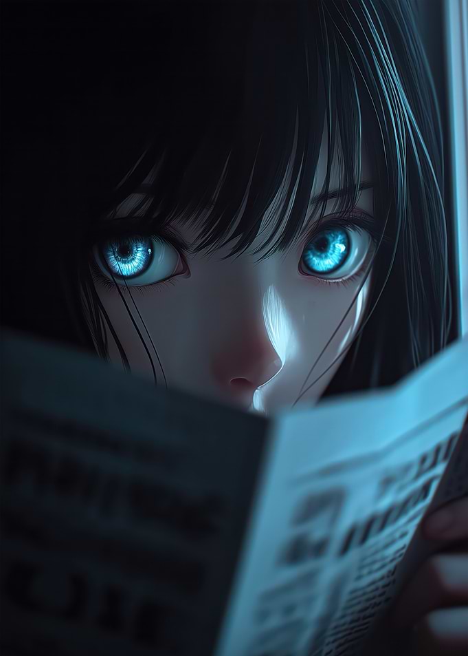 Anime Girl Reading