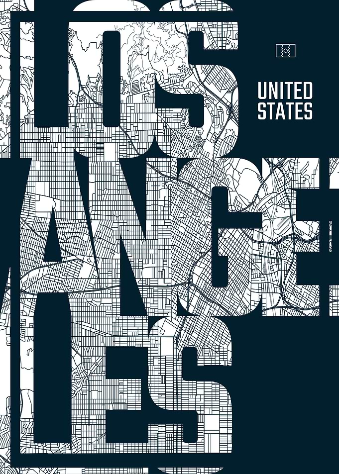 Los Angeles City Map Art