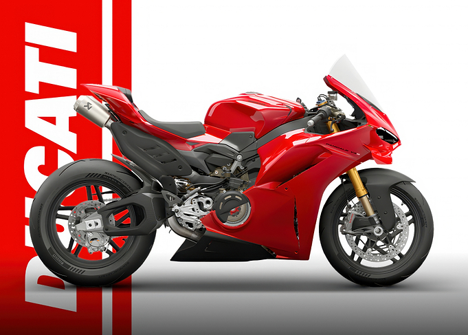 Red Ducati Motorcycle