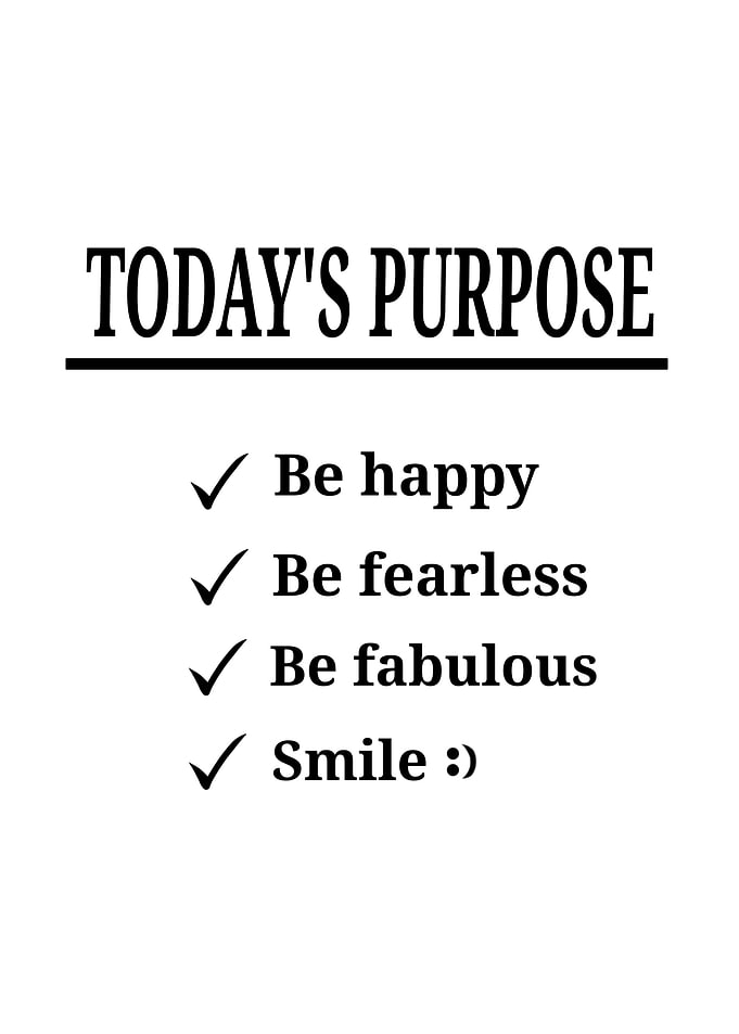Today's Purpose