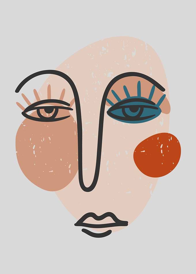 Abstract Face Art Print