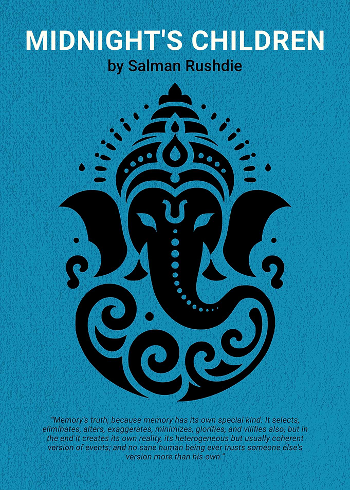 Midnight's Children Minimalist Book Cover