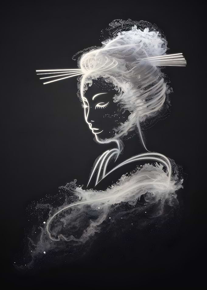 Geisha in White Smoke