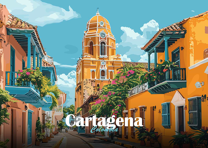 Cartagena, Colombia Street Scene