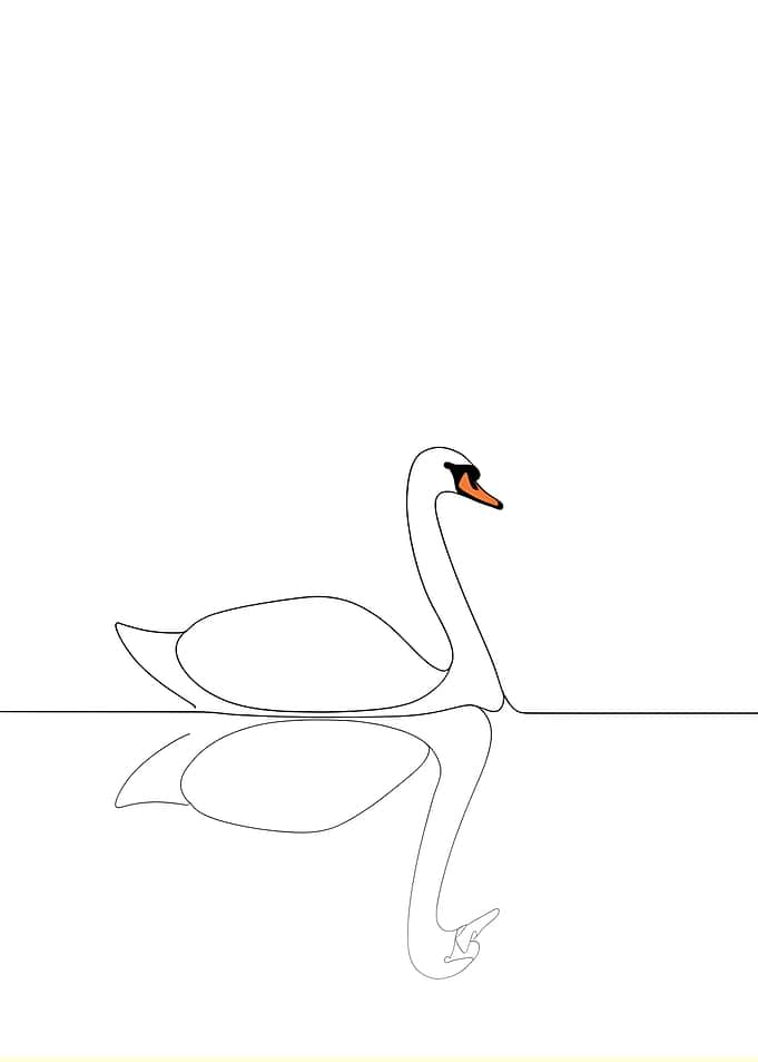 Swan Line Art