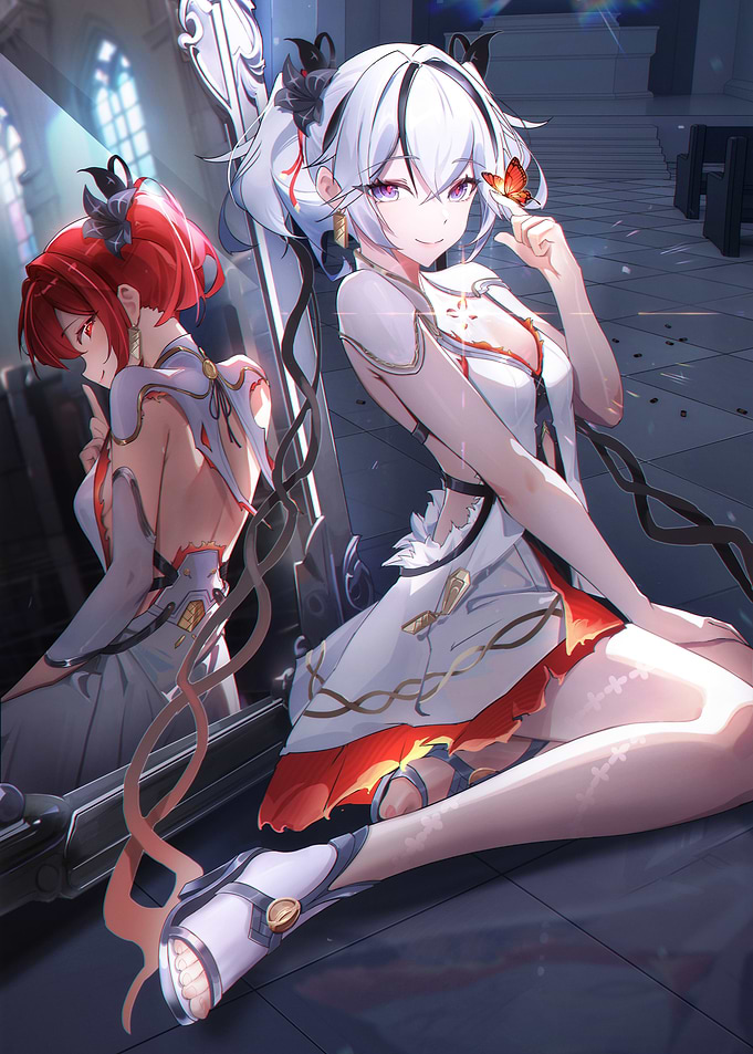Anime Girl with Butterfly