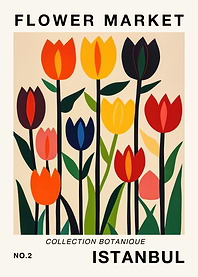 Istanbul Flower Market Poster