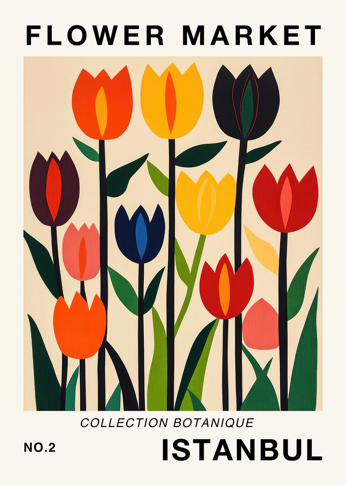 Istanbul Flower Market Poster