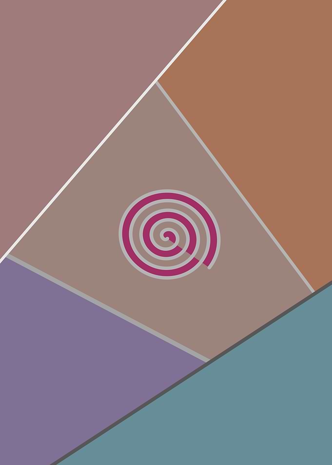 Abstract Spiral Design and Geometric Shapes