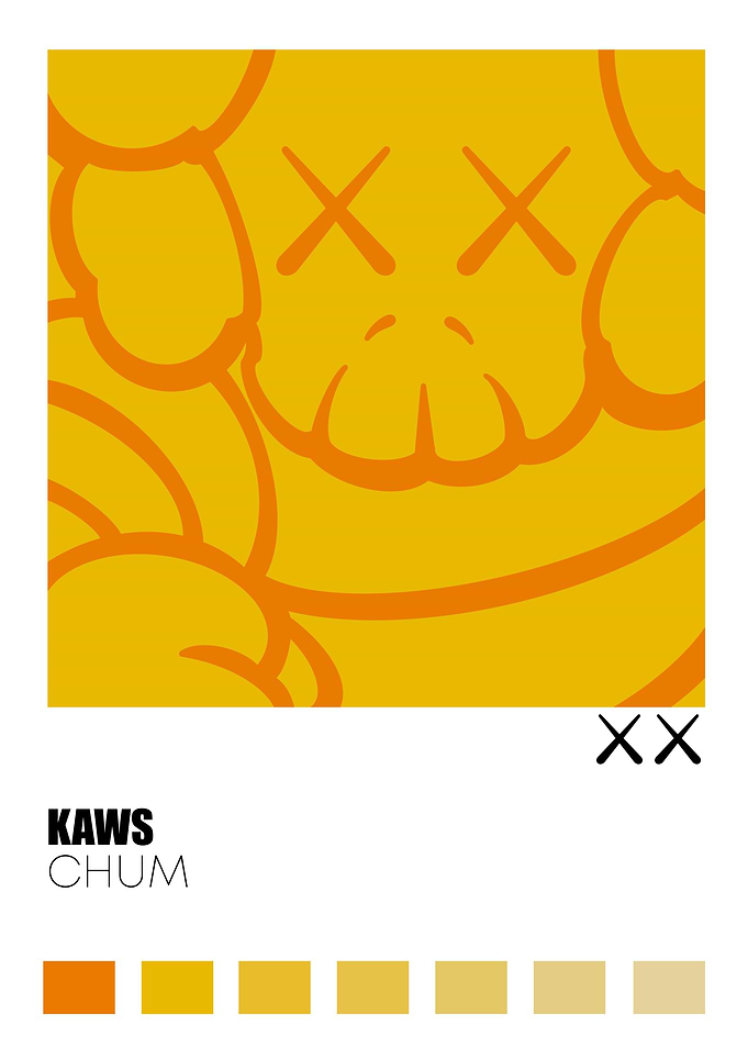 Kaws Chum Yellow Print