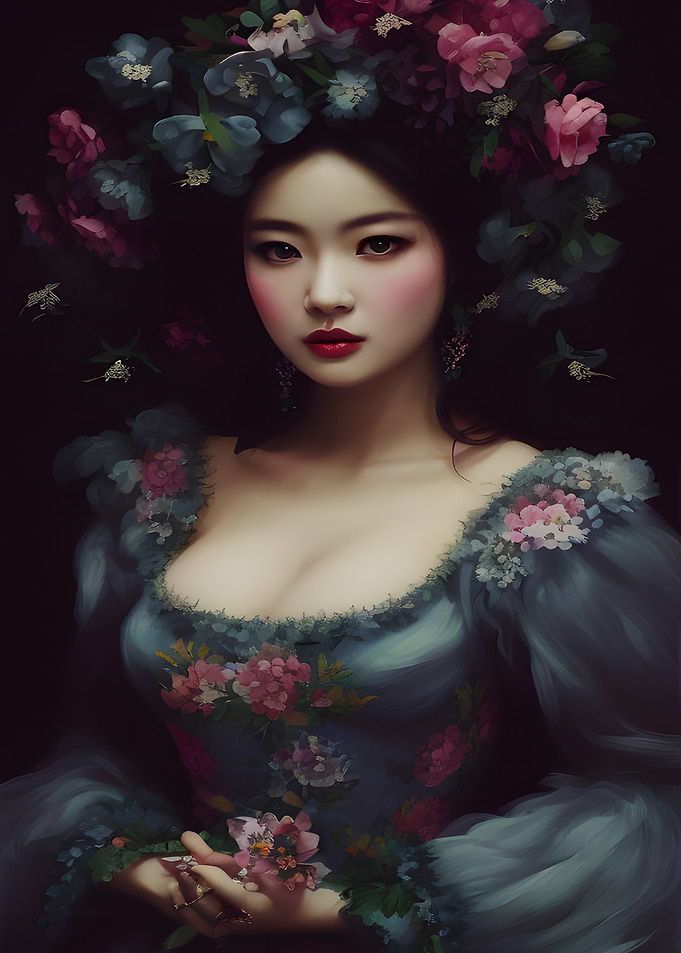 Floral Portrait of a Woman 2