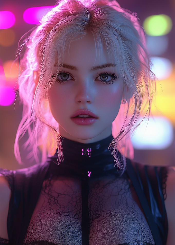 Cyberpunk Woman Portrait
