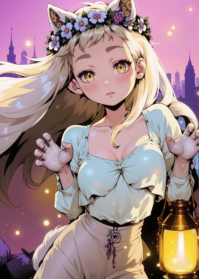 Anime Girl with Lantern