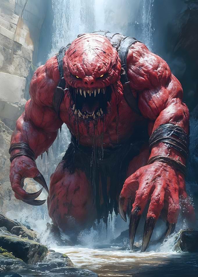 Terrifying Red Monster