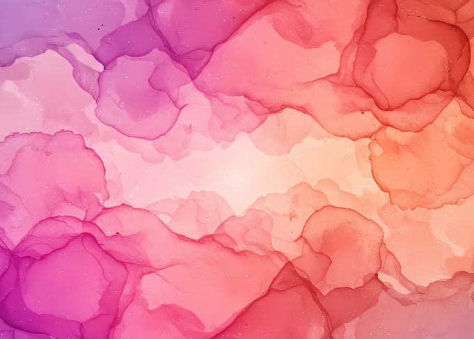 Abstract Pink and Orange Ink Art