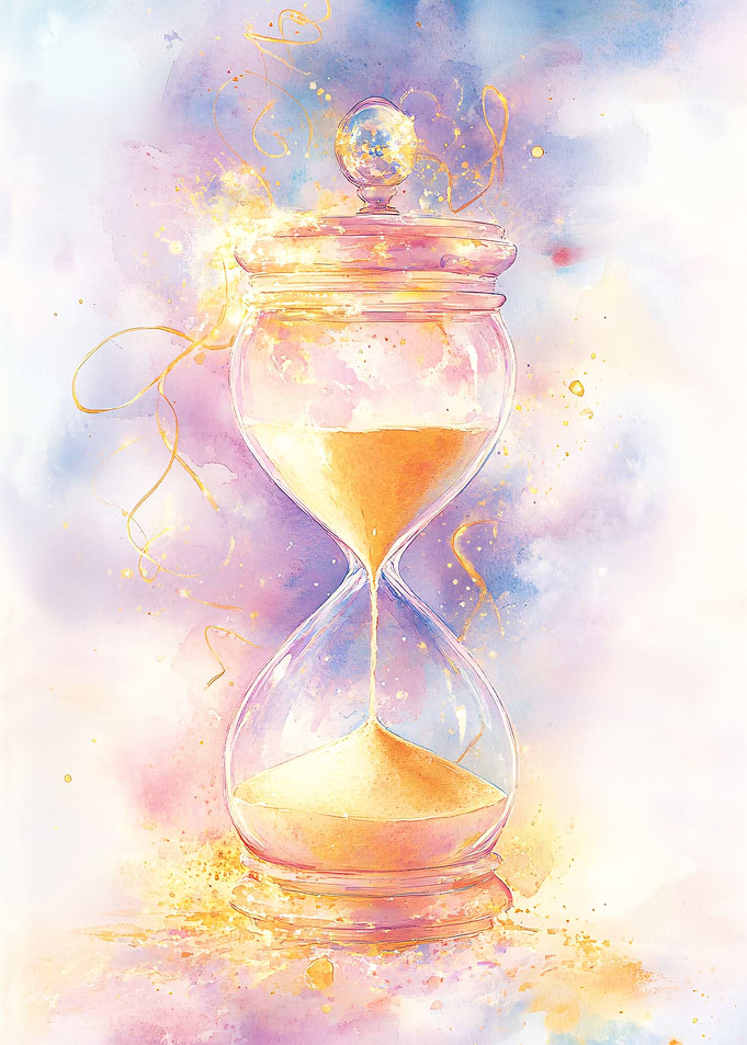 Hourglass Watercolor Art