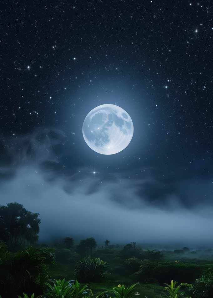 Full Moon Night Landscape
