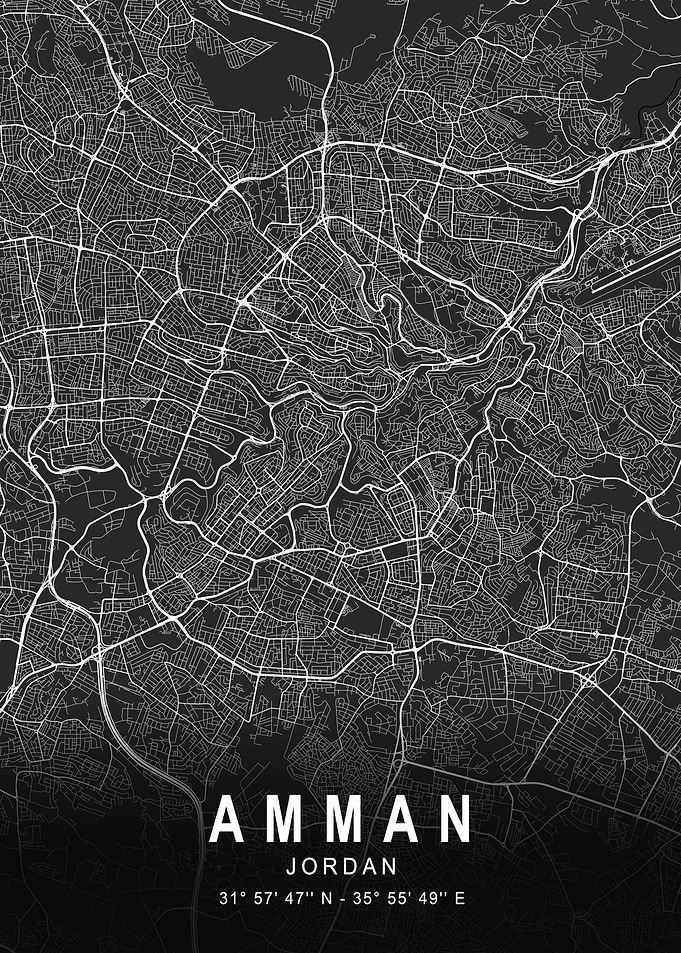 Amman Dark City Map