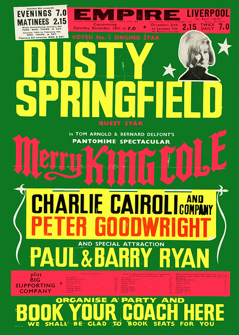 Dusty Springfield Concert Poster — retro concert bill printed on metal