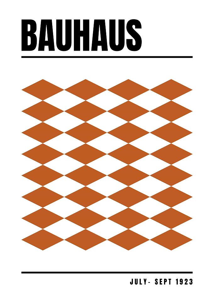 Bauhaus Geometric Poster