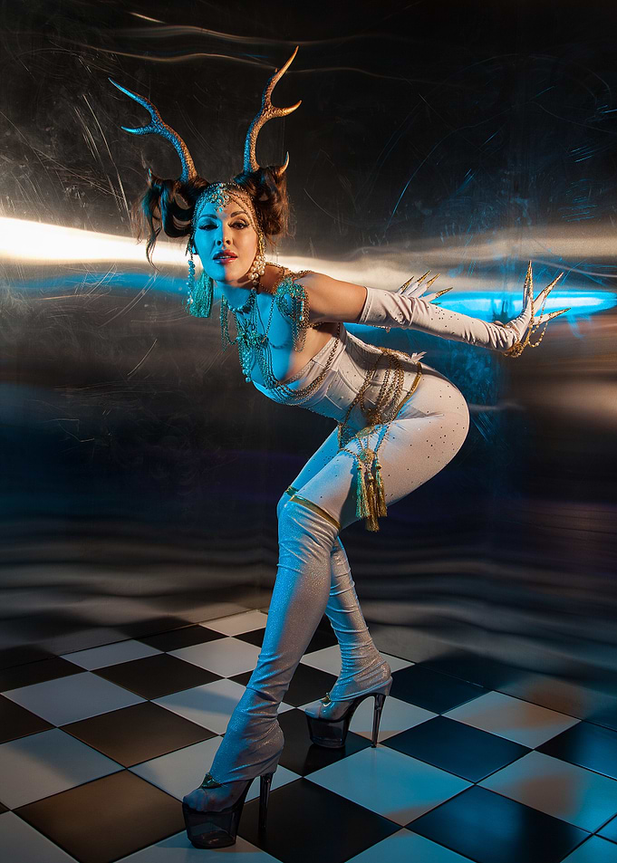 White Antler Costume