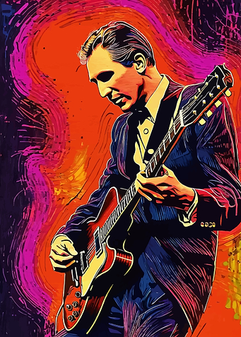 Chet Atkins Guitarist in Action