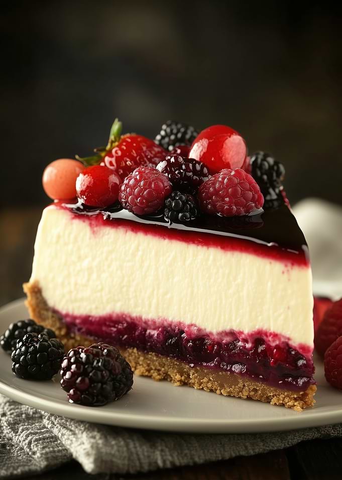 Berry Cheesecake Slice
