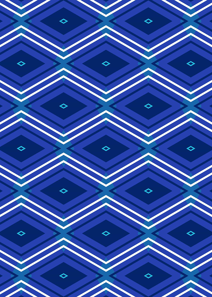 Blue Diamond Pattern
