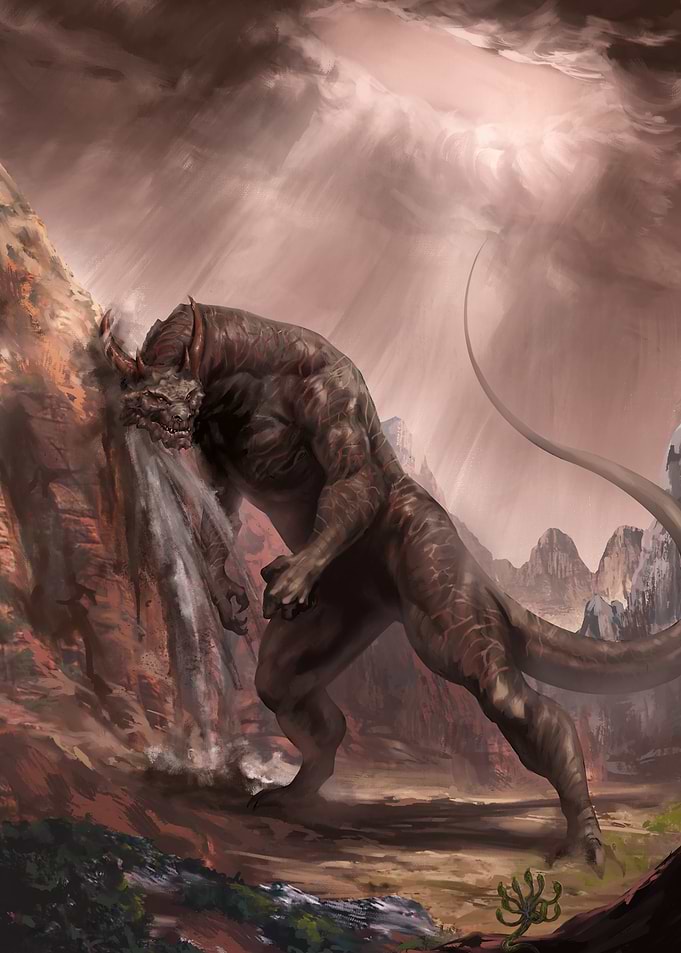 Dragon Creature in Desert