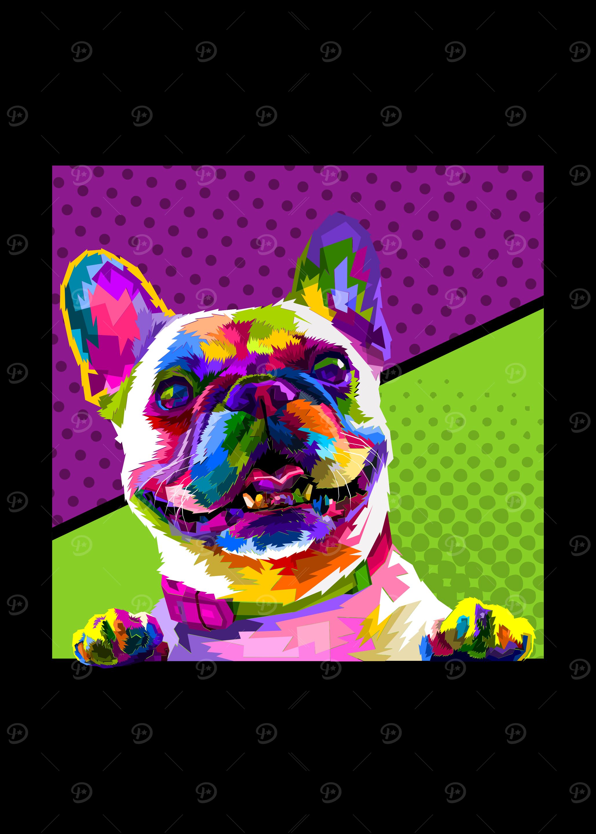 Colorful French Bulldog