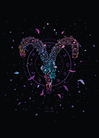 Floral Aries Zodiac Constellation
