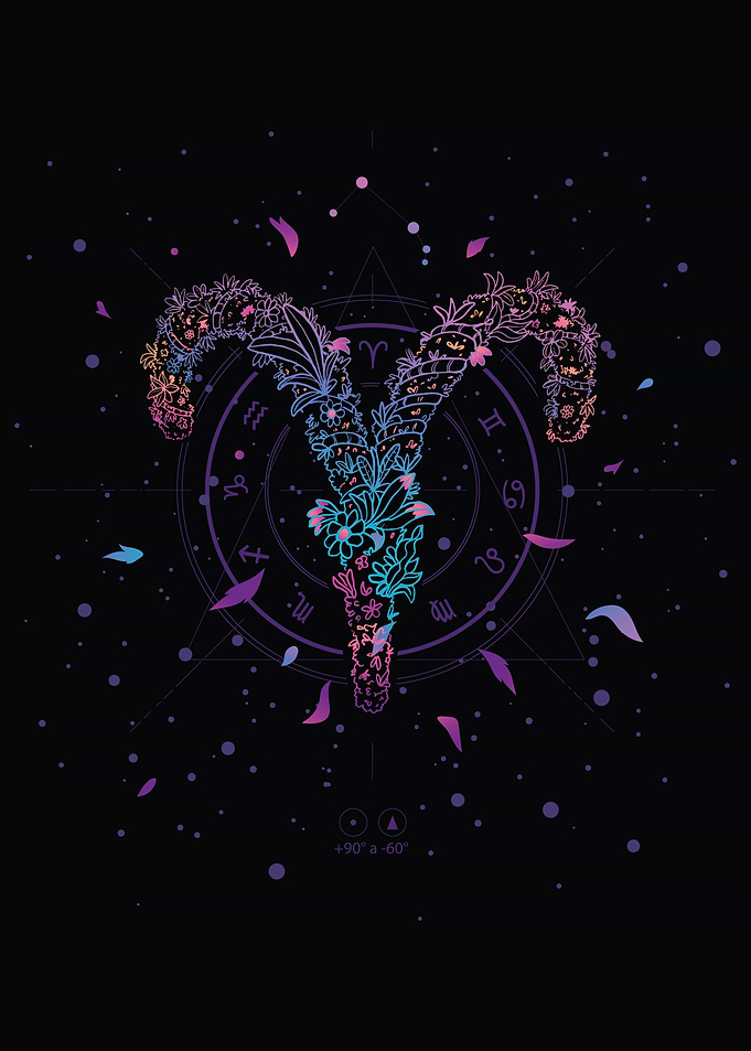 Floral Aries Zodiac Constellation
