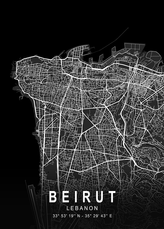 Beirut Dark City Map