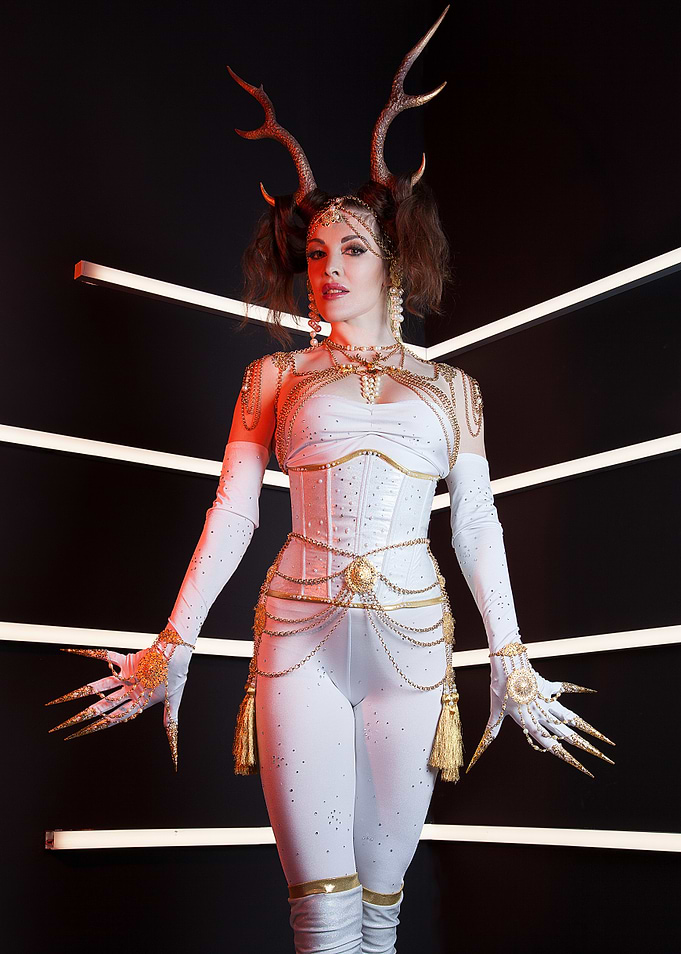 White Antler Costume