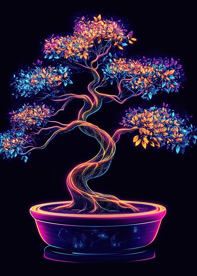 Neon Bonsai Tree