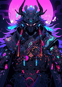Cyberpunk Samurai Warrior