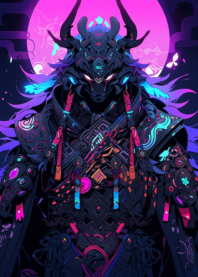 Cyberpunk Samurai Warrior