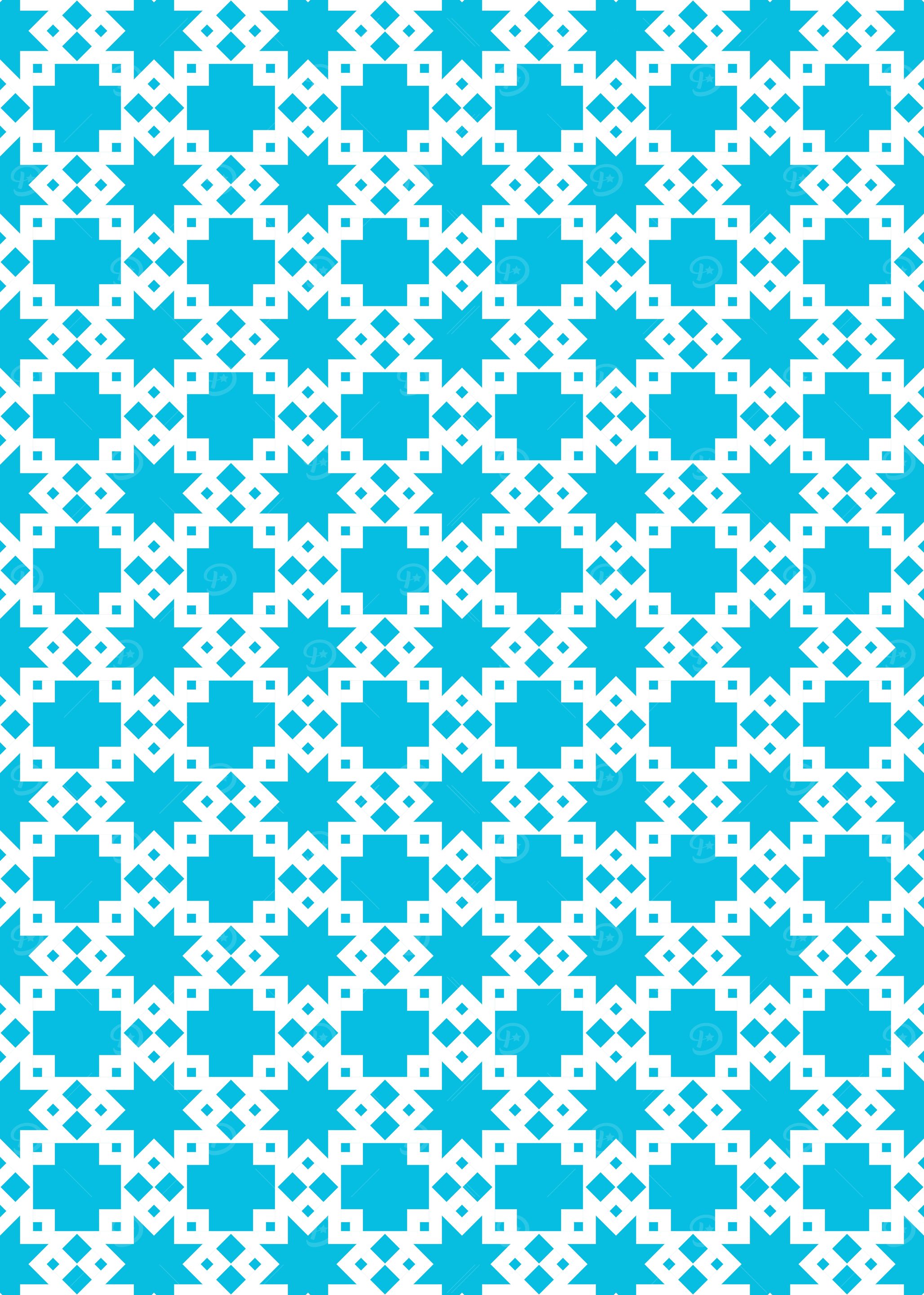 Blue and White Geometric Peg Board Pattern