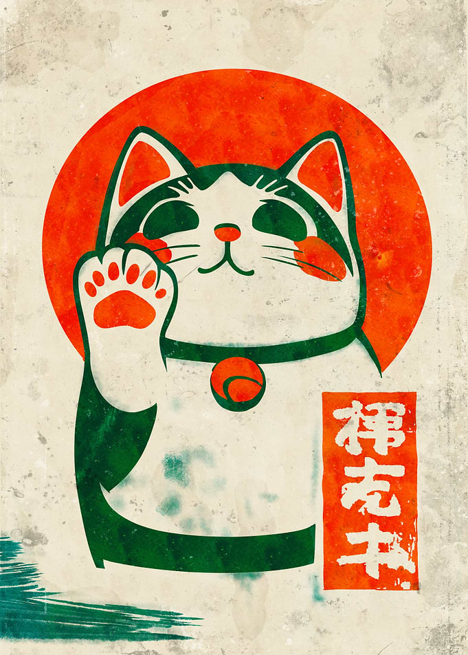CUTE LUCKY CAT | POSTER