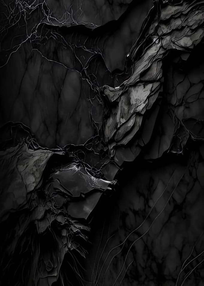 Abstract Black Rock Formation