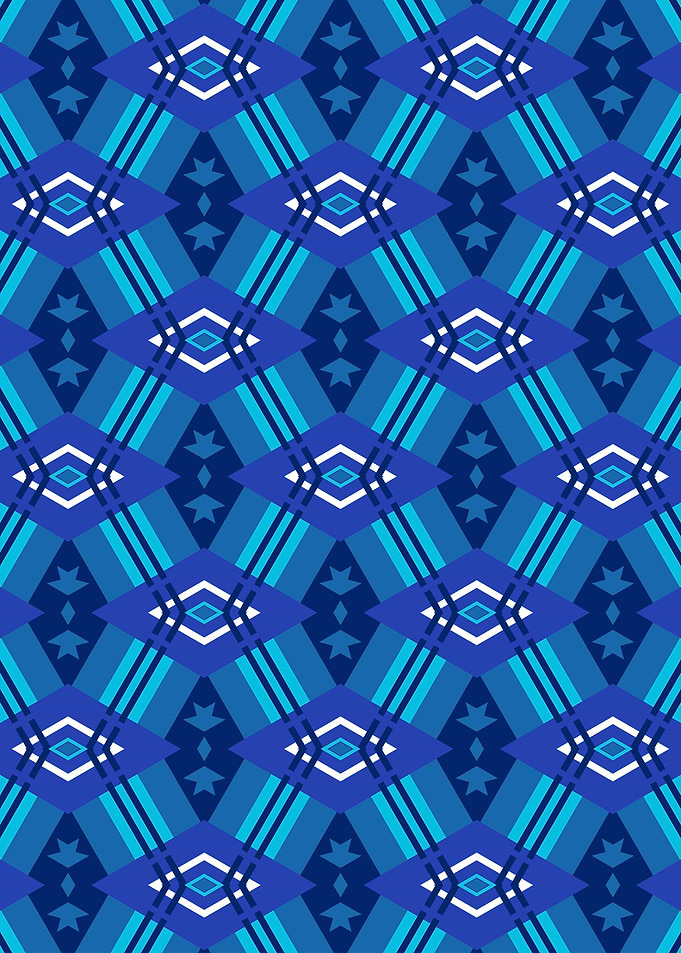 Blue Geometric Pattern